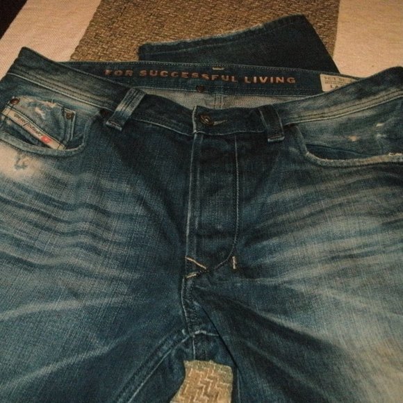 Diesel Other - Diesel Larkee Regular Straight Distressed Wash 0074Y ITALY size W - 36 ~ L - 34